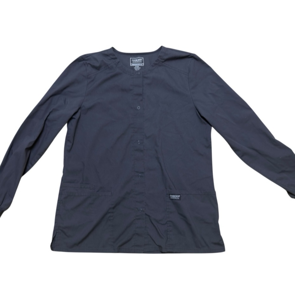 Cherokee WW Professionals Women’s Snap-Front Warm Up Scrub Jacket style WW340 - Picture 5 of 9